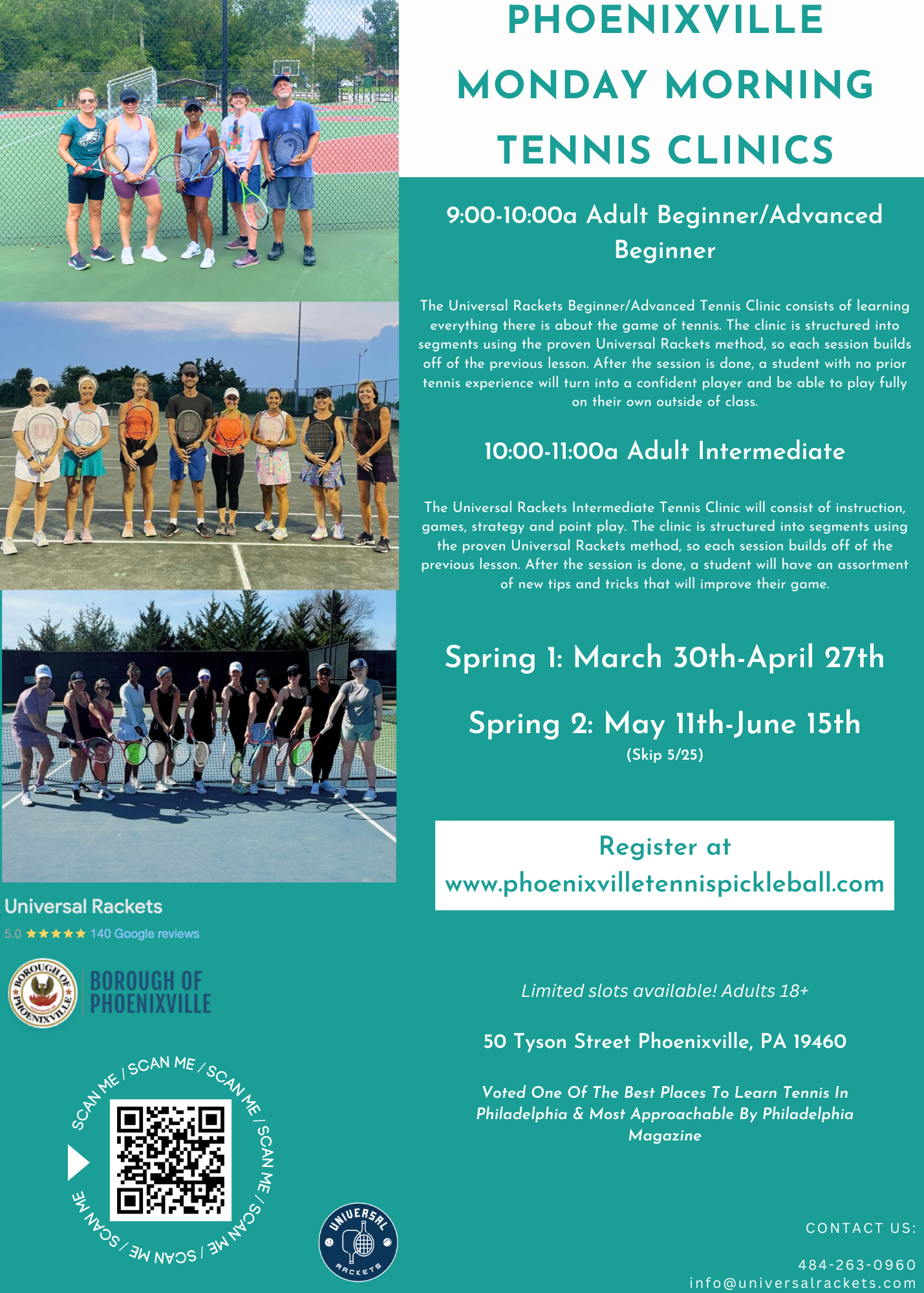 Universal 2026 Tennis Clinics