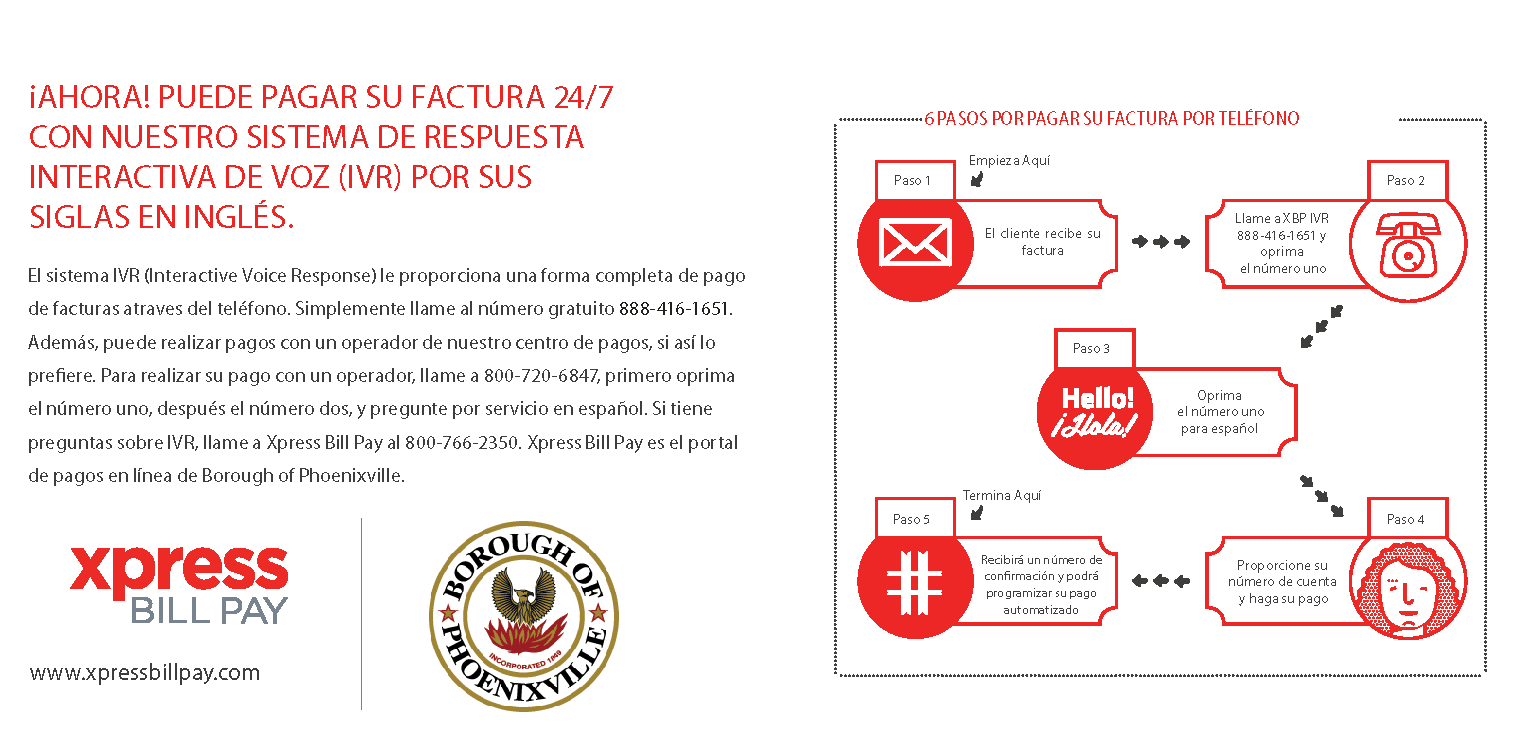 Phoenixville IVR Stuffer Spanish - small